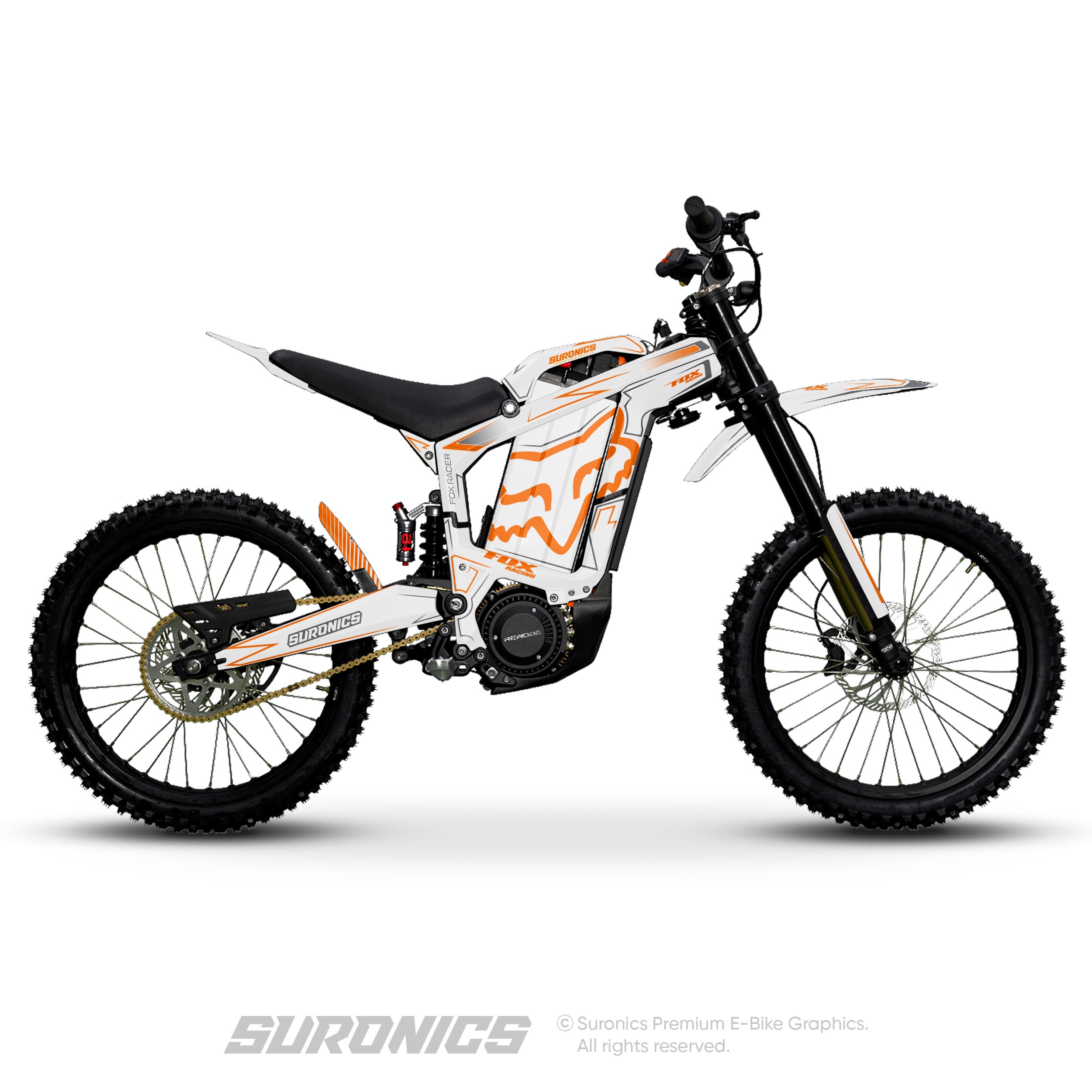 FOX RACER WHITE ORANGE Rerode R1 Graphics kit