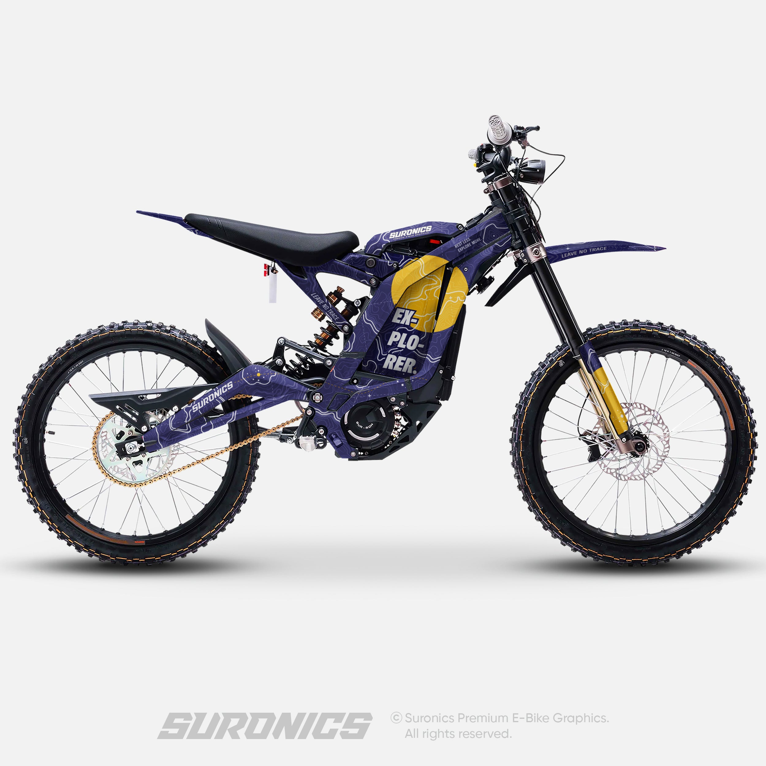 EXPLORER NAVY YELLOW Surron Light Bee Graphics kit