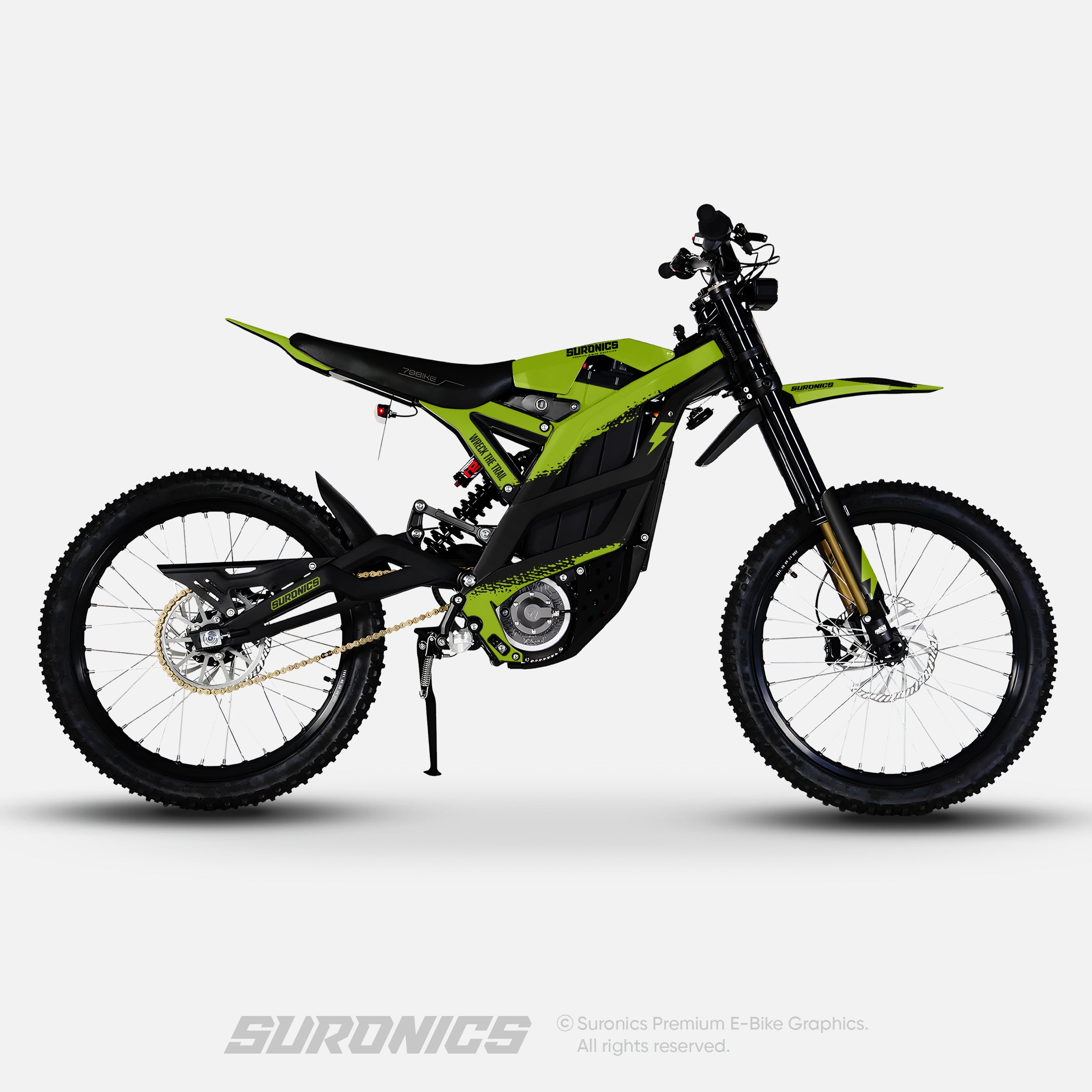 HALF GREEN BLACK 79Bike Falcon PRO / GT / M Graphics kit