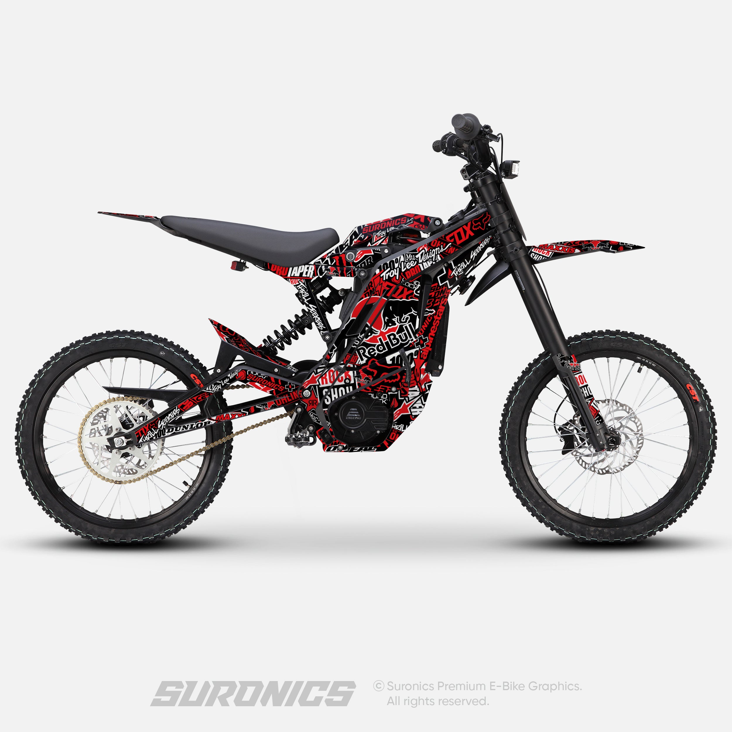 STICKY BLACK RED Eride Pro SS SR Graphics kit