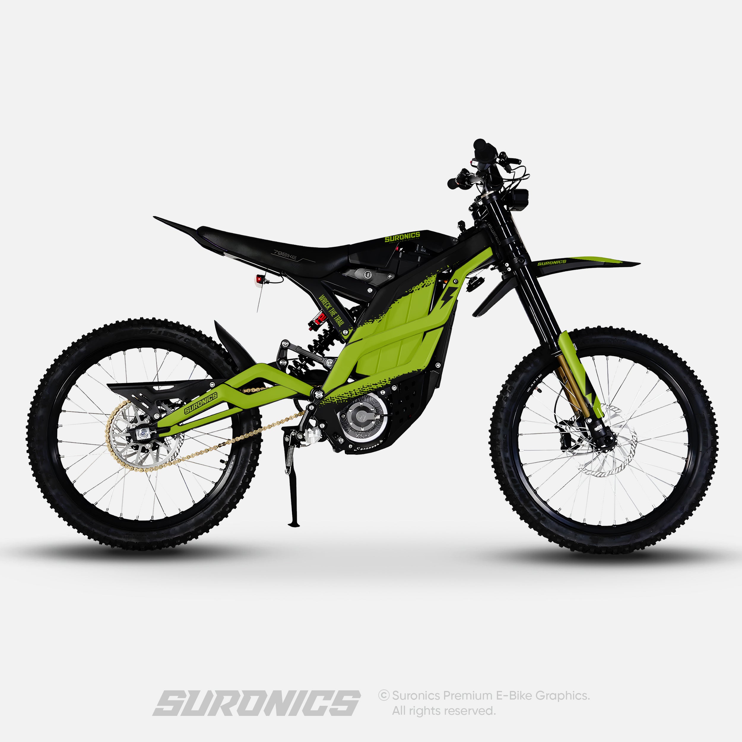 HALF BLACK GREEN 79Bike Falcon PRO / GT / M Graphics kit