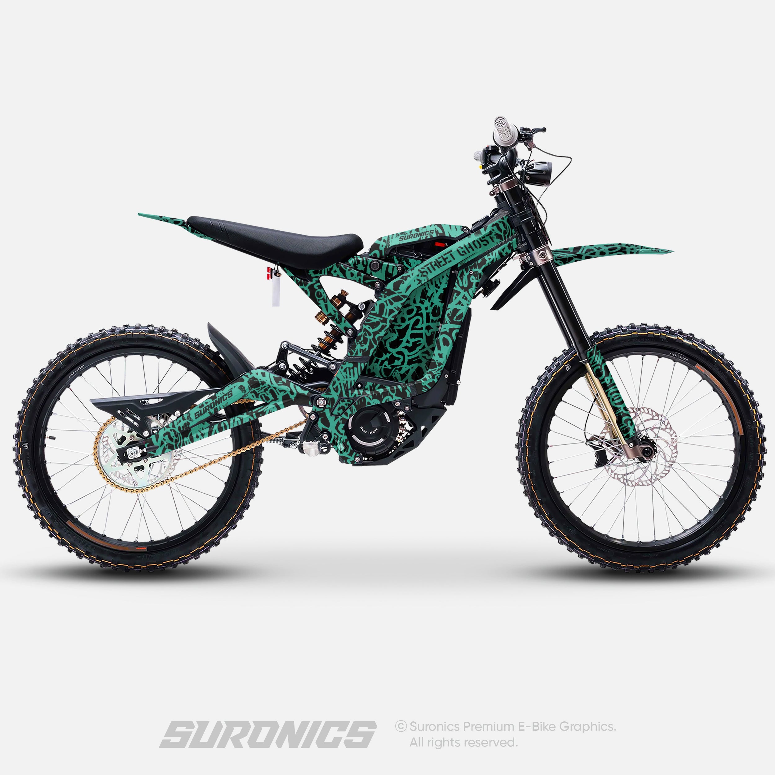 STREET GHOST BLACK MINT Surron Light Bee Graphics kit