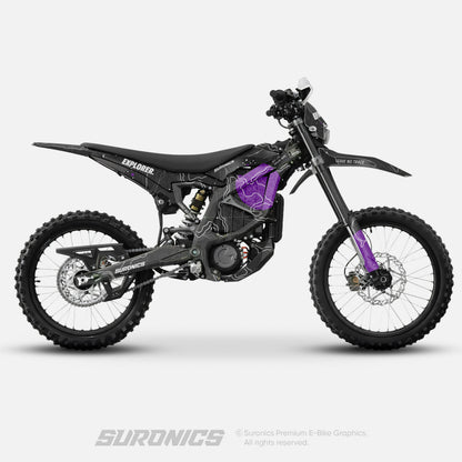 EXPLORER BLACK PURPLE Surron Ultra Bee Graphics kit
