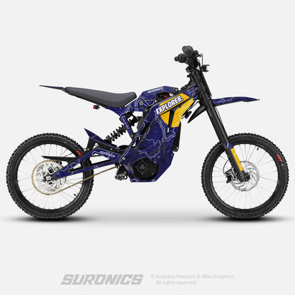 EXPLORER NAVY YELLOW E-Ride Pro SS SR Graphics kit