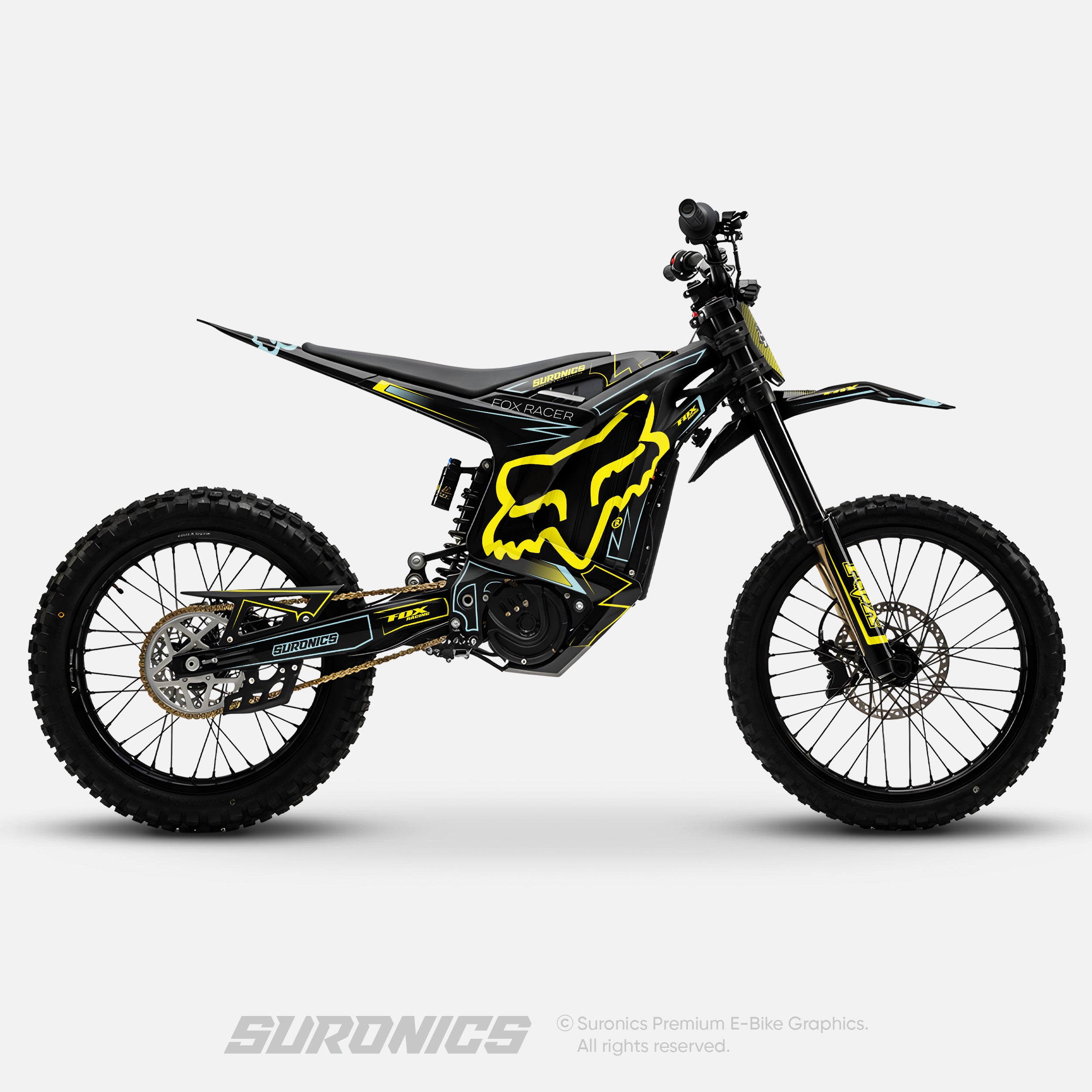 FOX RACER BLACK YELLOW Arctic Leopard XE Graphics kit