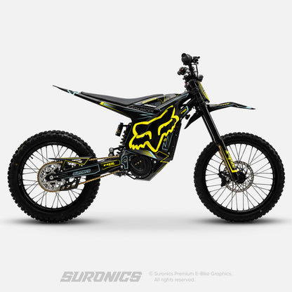 FOX RACER BLACK YELLOW Arctic Leopard XE Graphics kit