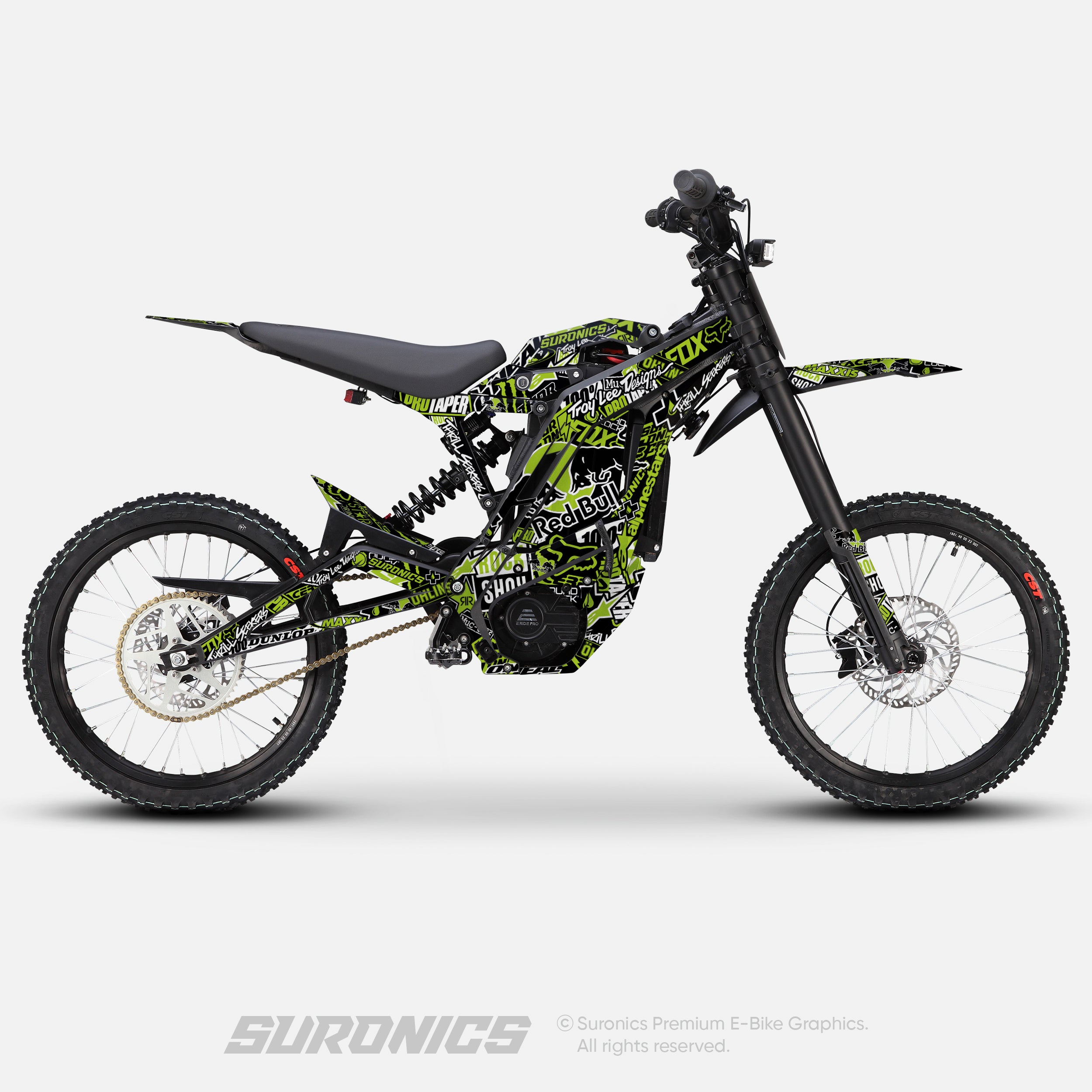 STICKY BLACK GREEN Eride Pro SS SR Graphics kit