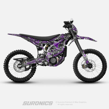 STICKY BLACK PURPLE Surron Ultra Bee Graphics kit