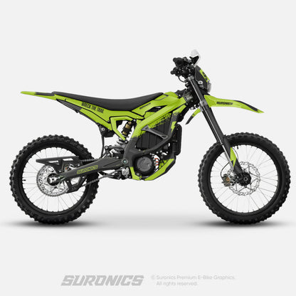 HALF GREEN BLACK Surron Ultra Bee Graphics kit