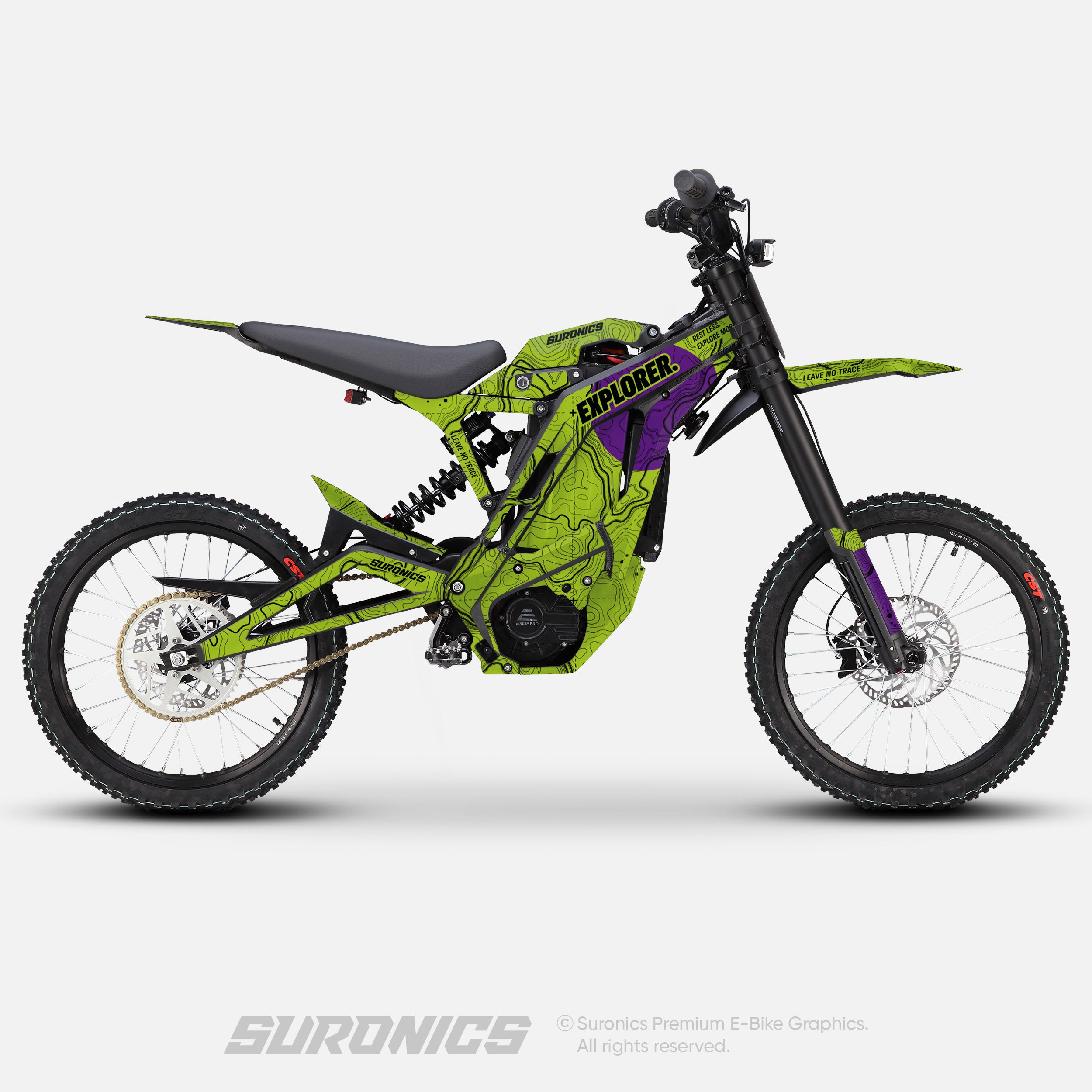 EXPLORER GREEN PURPLE E-Ride Pro SS SR Graphics kit