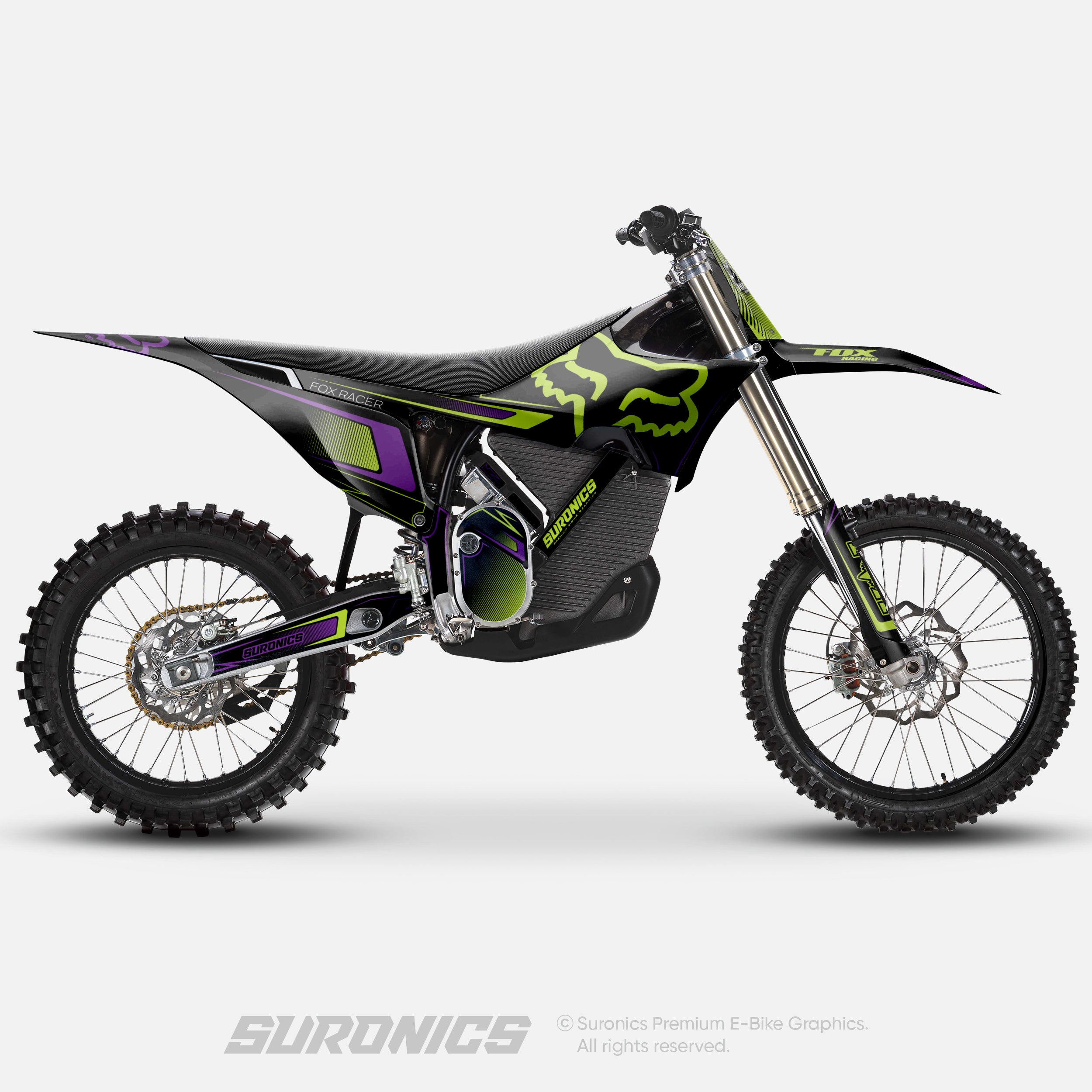FOX RACER BLACK GREEN Stark Varg Graphics kit