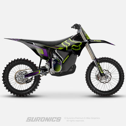 FOX RACER BLACK GREEN Stark Varg Graphics kit