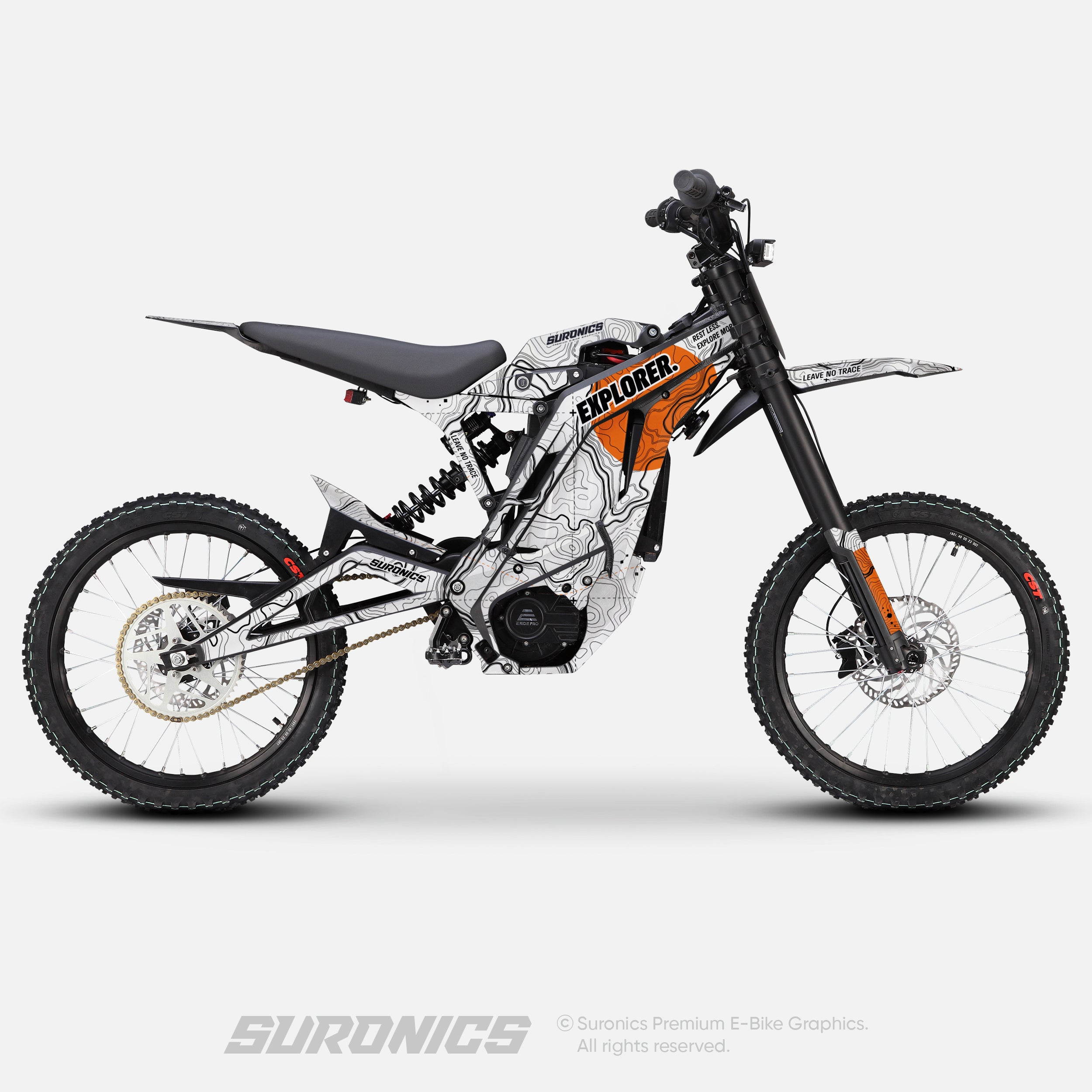 EXPLORER WHITE ORANGE E-Ride Pro SS SR Graphics kit