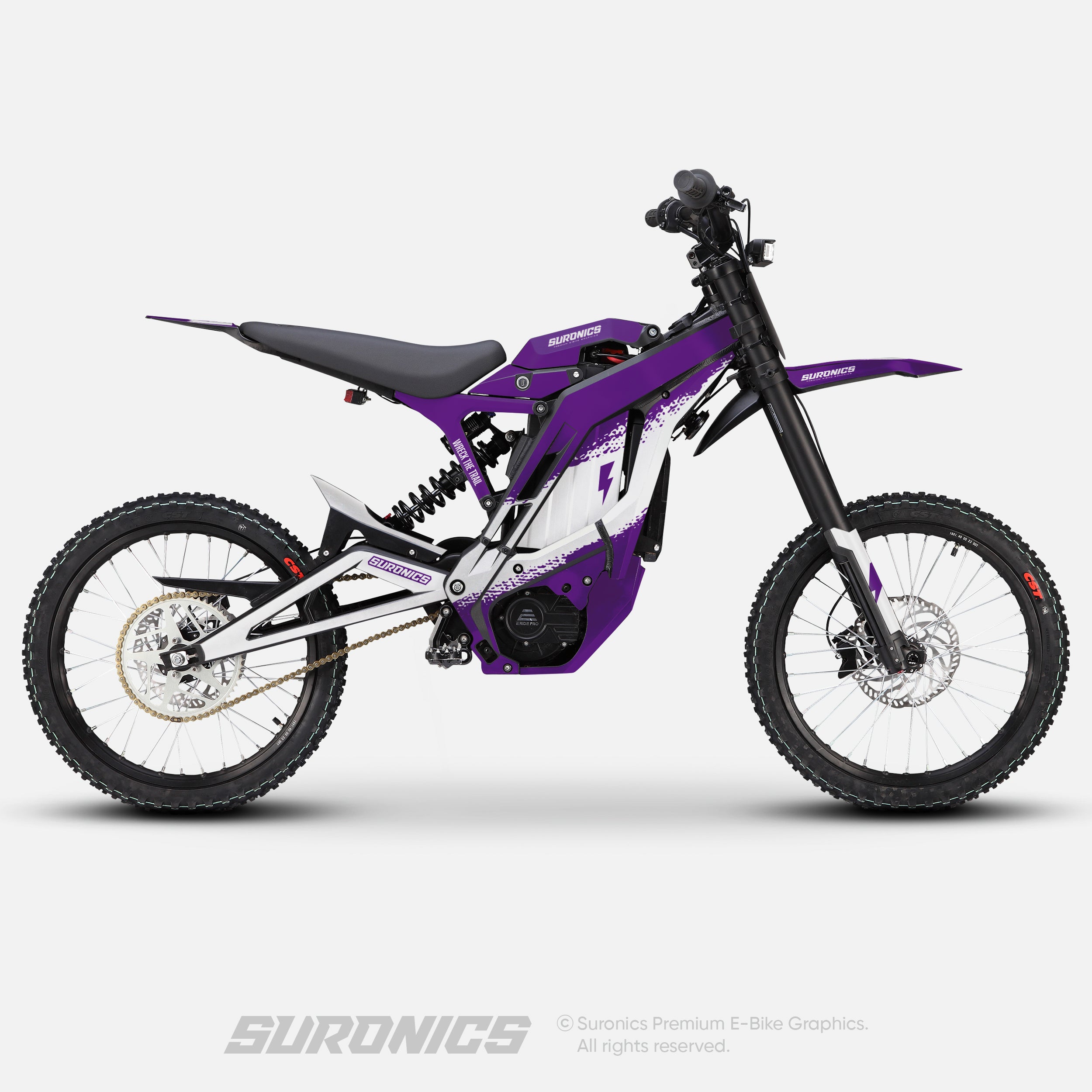 HALF WHITE PURPLE E-Ride Pro SS SR Graphics kit