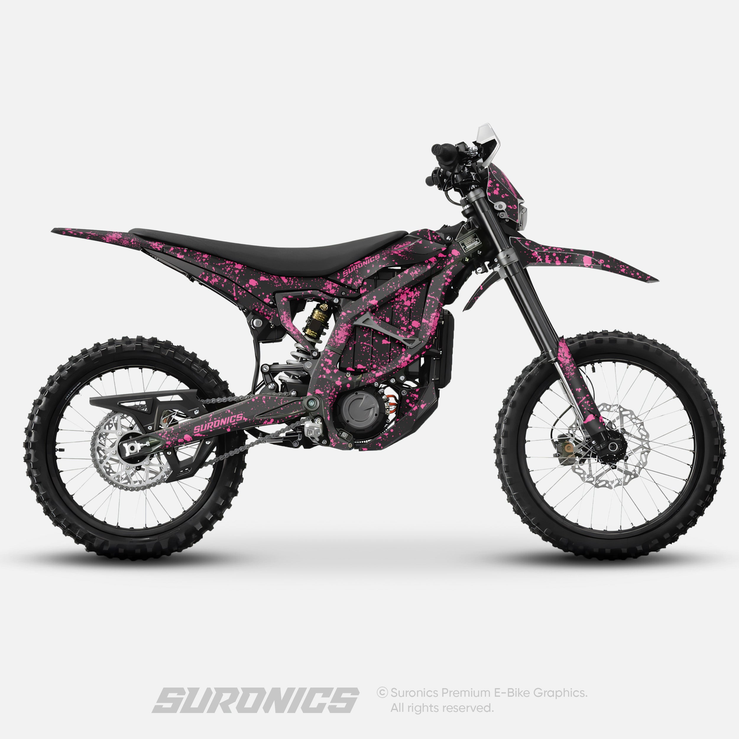 SPLATTER BLACK PINK Surron Ultra Bee Graphics kit