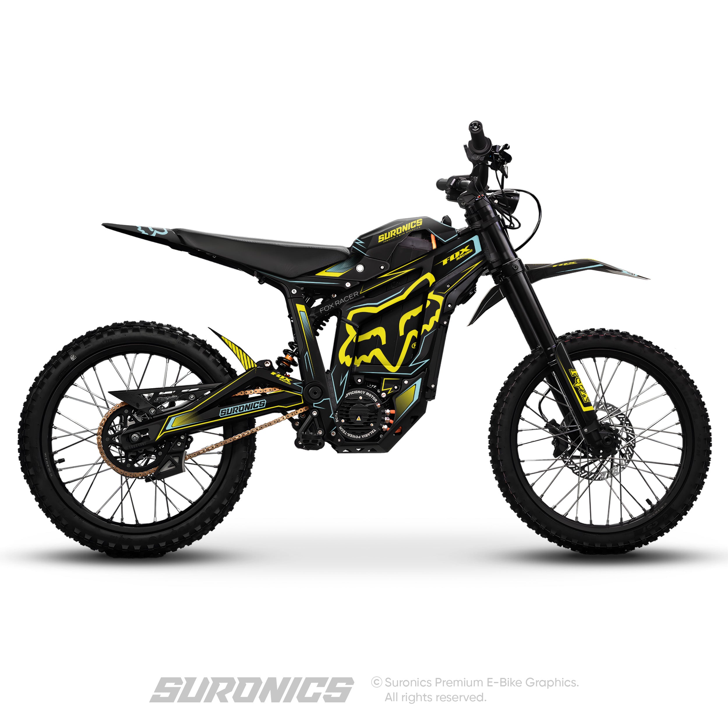 FOX RACER BLACK YELLOW Talaria Sting MX5 PRO Graphics kit