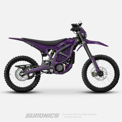 RACE ART BLACK PURPLE Surron Ultra Bee Graphics kit