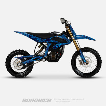 RACE ART NAVY CYAN Surron Hyper Bee Graphics kit
