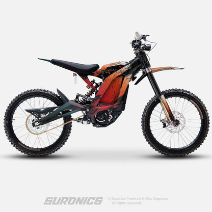 FADE ORANGE AVENTURE Surron Light Bee Graphics kit