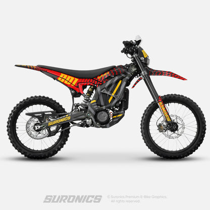 FUTURACE RED YELLOW Surron Ultra Bee Graphics kit