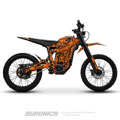 STREET GHOST BLACK ORANGE Talaria Sting MX5 PRO Graphics kit