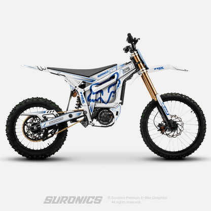FOX RACER WHITE BLUE Talaria Komodo Graphics kit