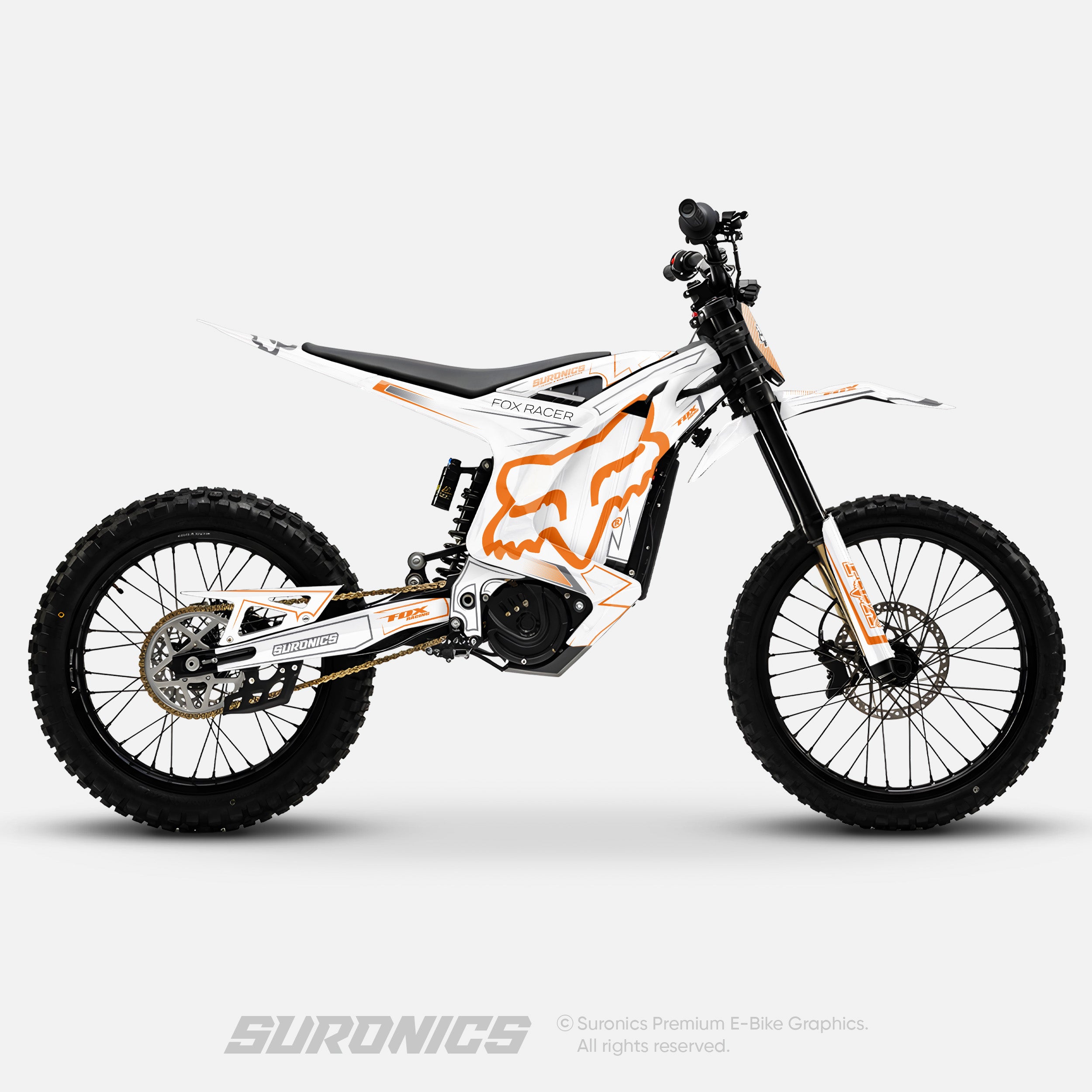 FOX RACER WHITE ORANGE Arctic Leopard XE Graphics kit