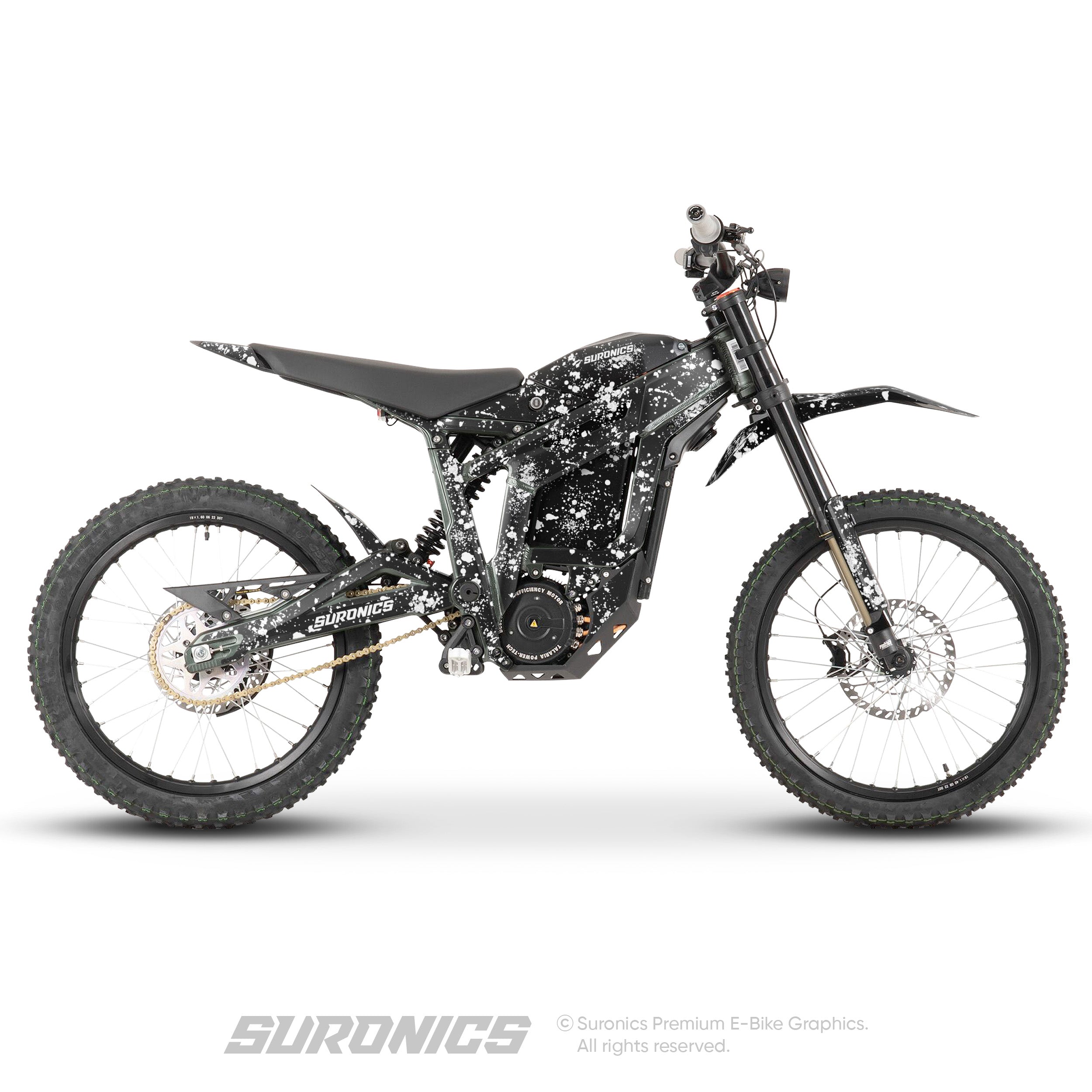 SPLATTER BLACK WHITE Talaria Sting MX3 MX4 Graphics kit