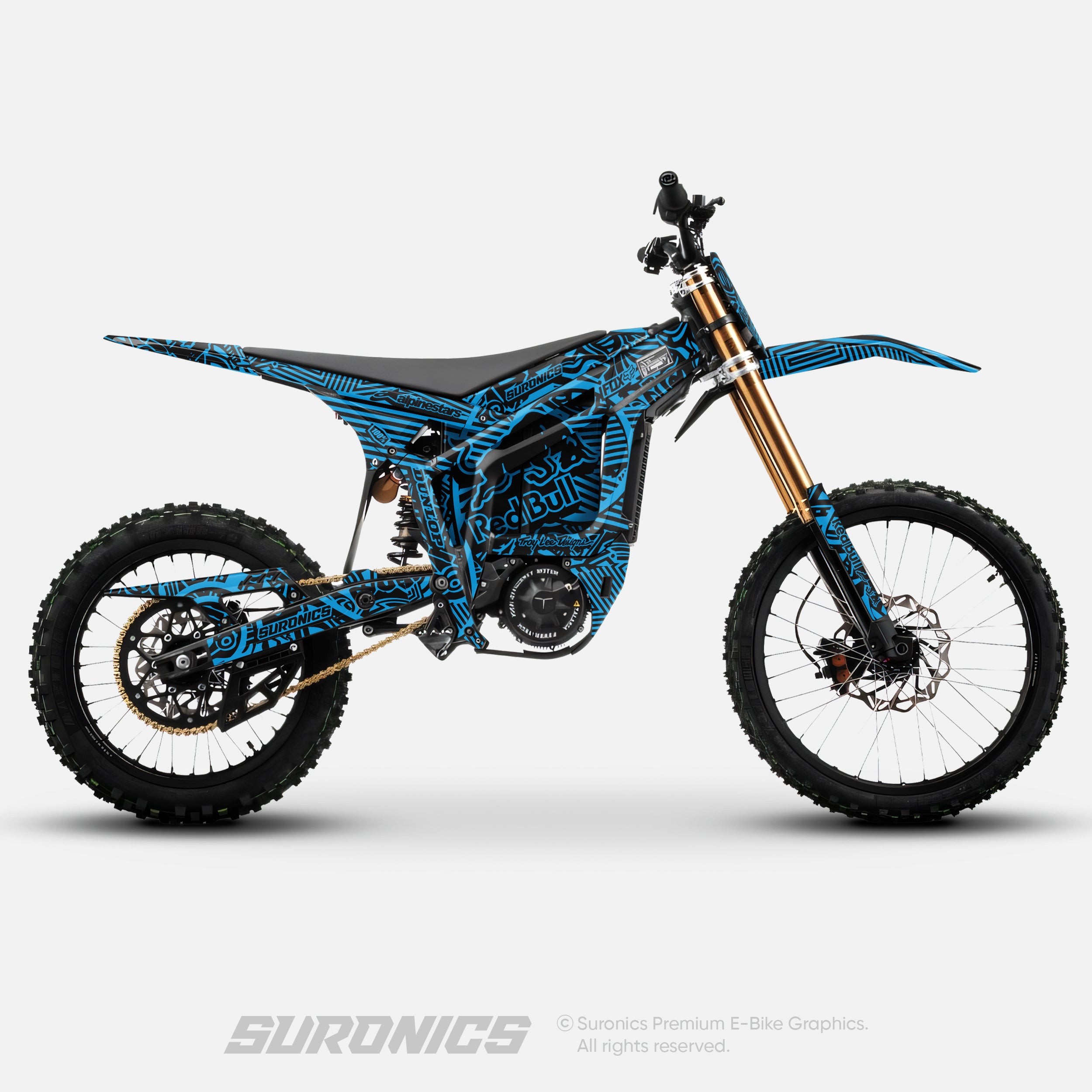 RACE ART BLACK CYAN Talaria Komodo Graphics kit