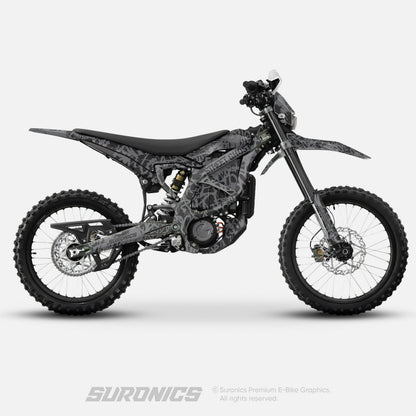 STREET GHOST BLACK GREY Surron Ultra Bee Graphics kit