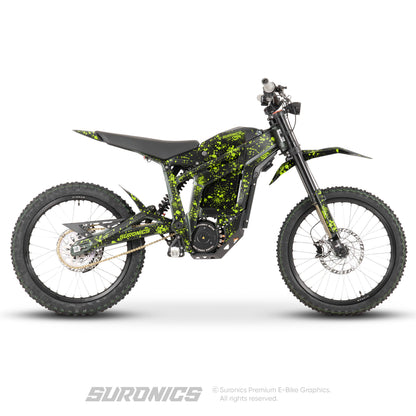 SPLATTER BLACK GREEN Talaria Sting MX3 MX4 Graphics kit