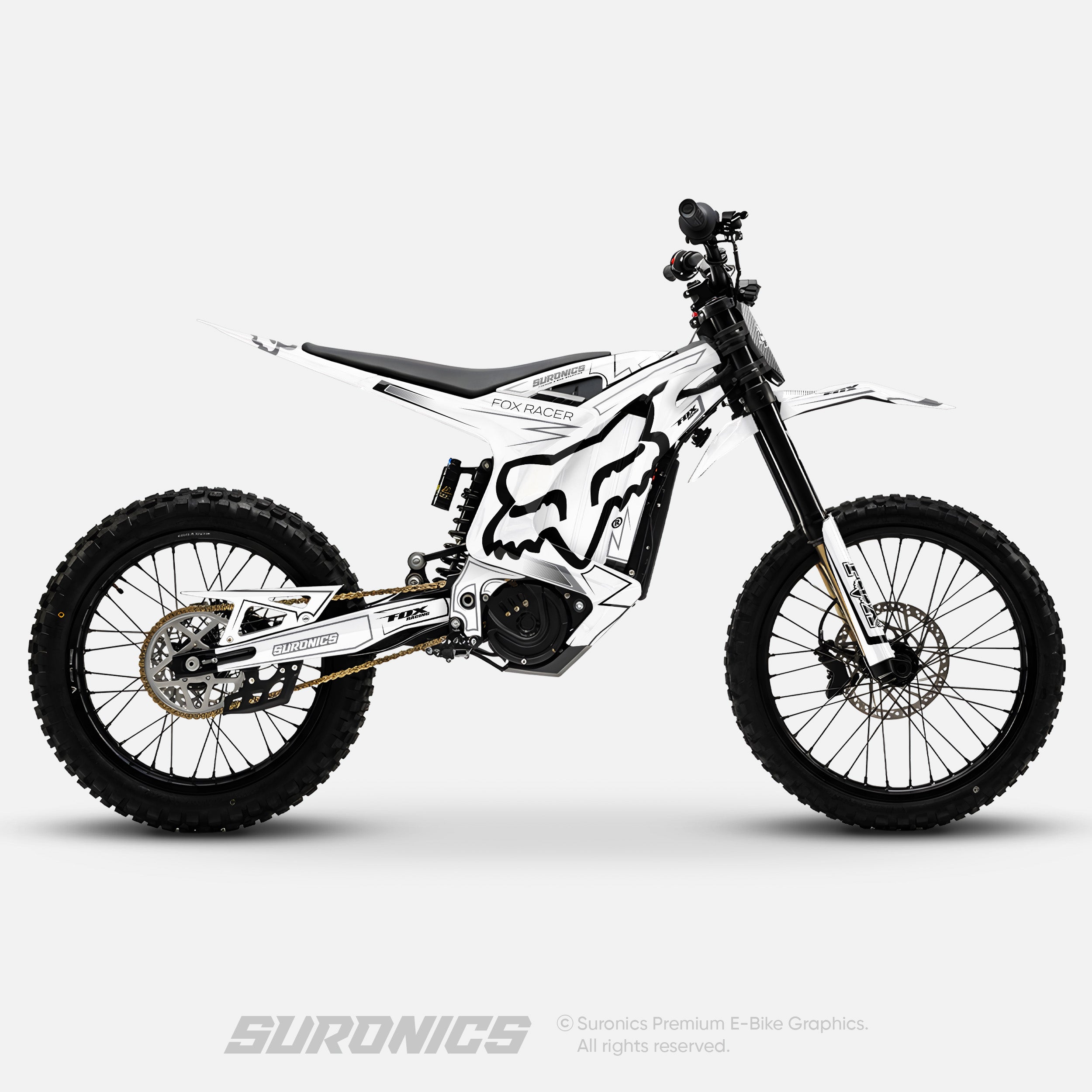 FOX RACER WHITE BLACK Arctic Leopard XE Graphics kit