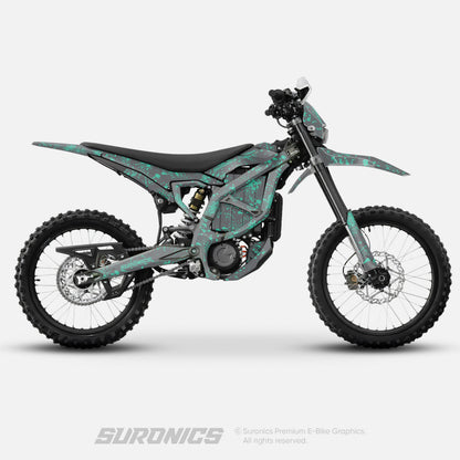 SPLATTER GREY MINT Surron Ultra Bee Graphics kit