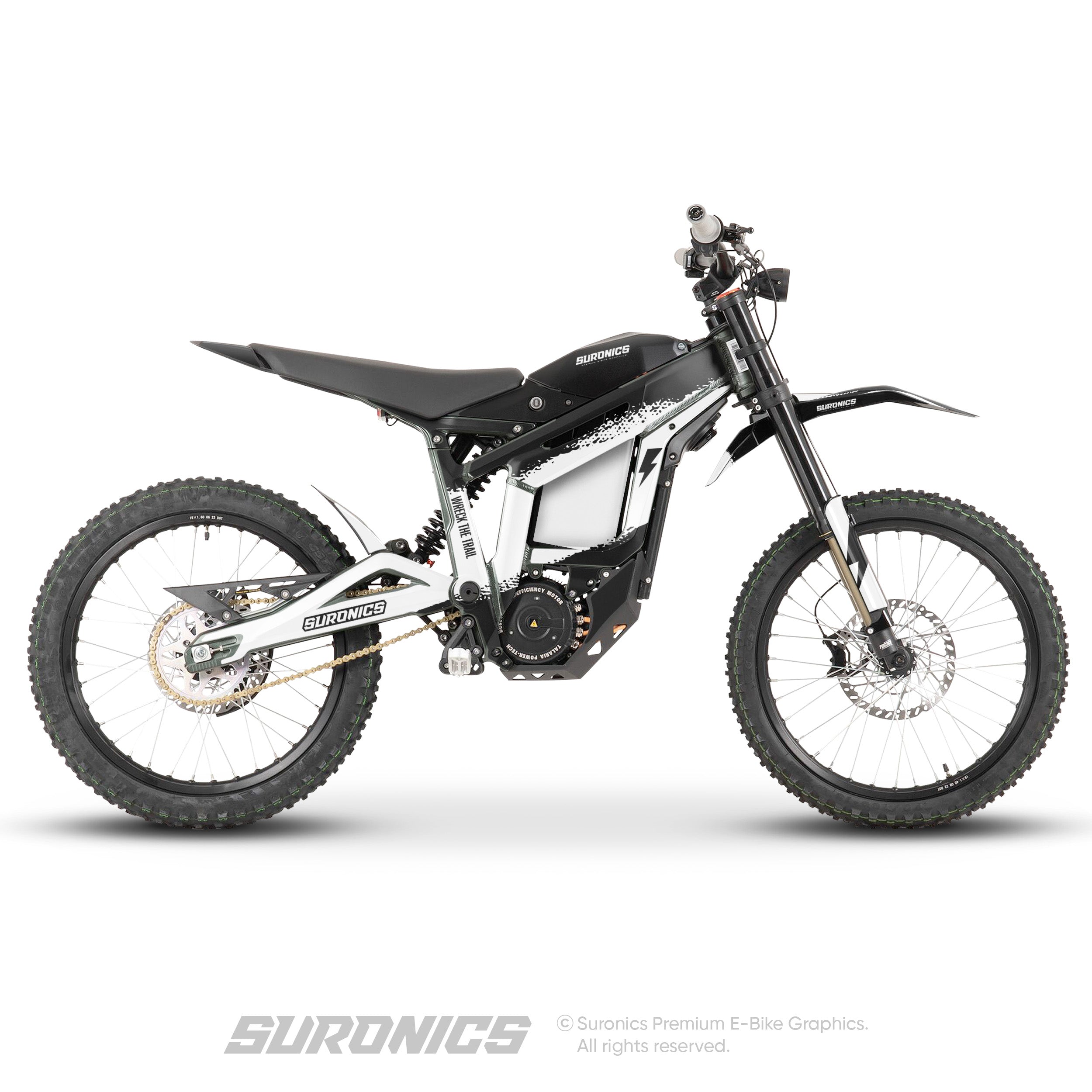 HALF BLACK WHITE Talaria Sting MX3 MX4 Graphics kit