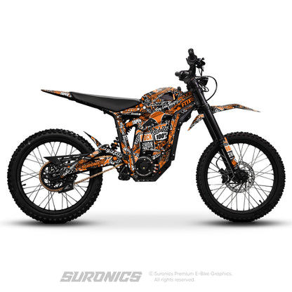 STICKY BLACK ORANGE Talaria Sting MX5 PRO Graphics kit
