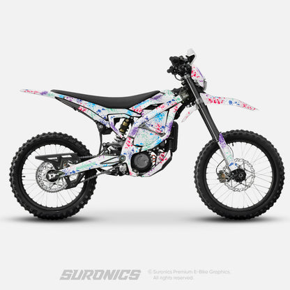 SPLATTER WHITE MULTICOLOR Surron Ultra Bee Graphics kit