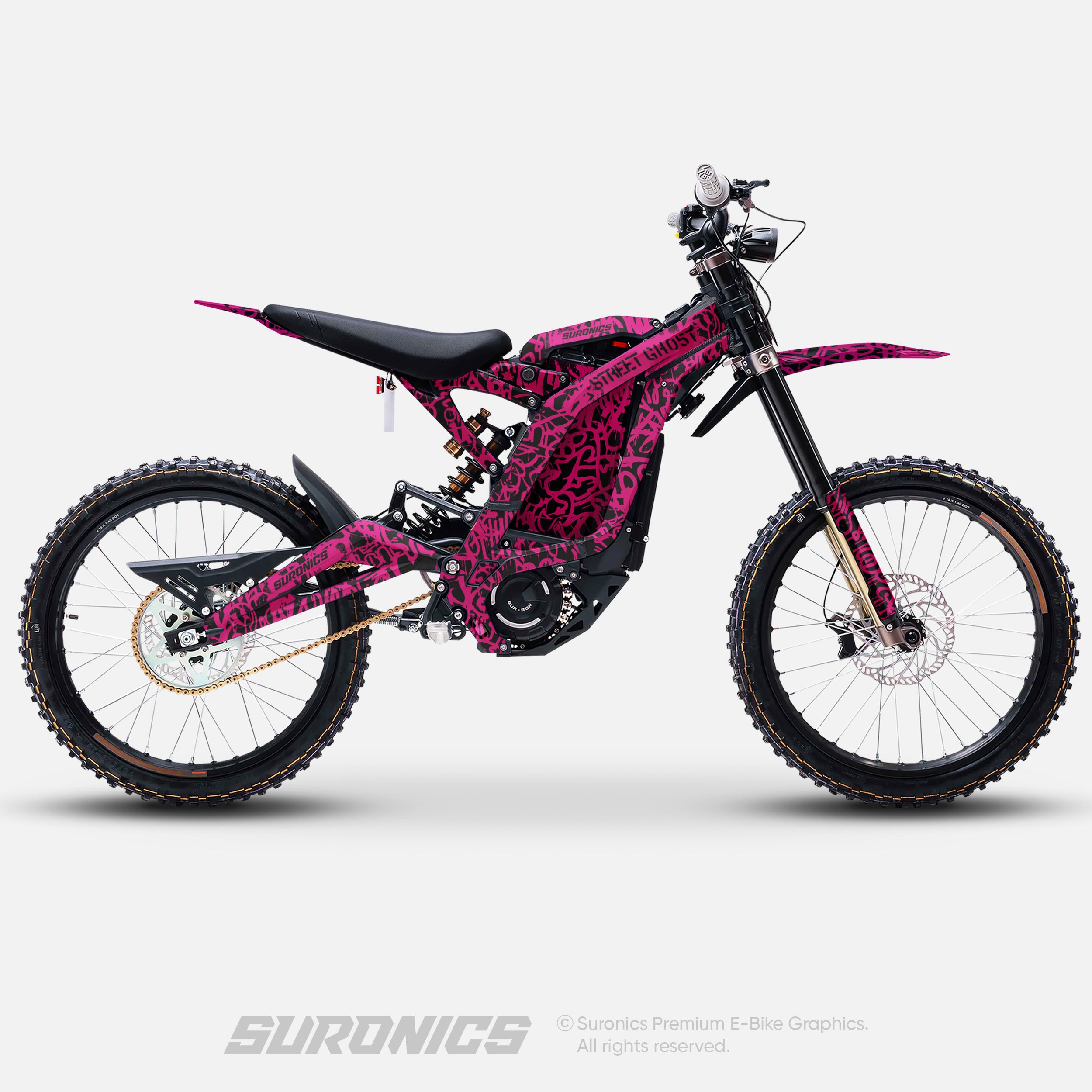 STREET GHOST BLACK GREY Surron Light Bee Graphics kit