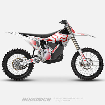 FOX RACER WHITE RED Stark Varg Graphics kit