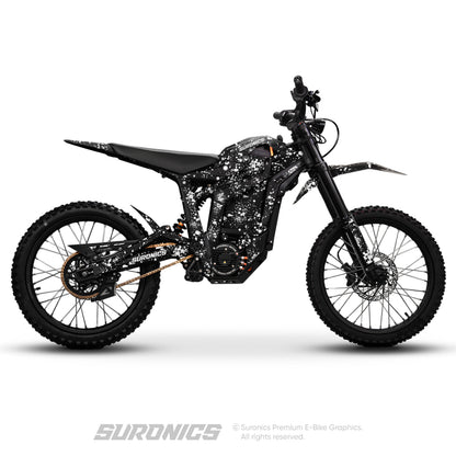 SPLATTER BLACK WHITE Talaria Sting MX5 PRO Graphics kit