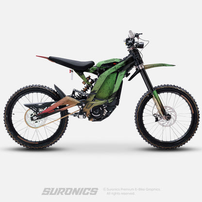 FADE RED GREEN Surron Light Bee Graphics kit