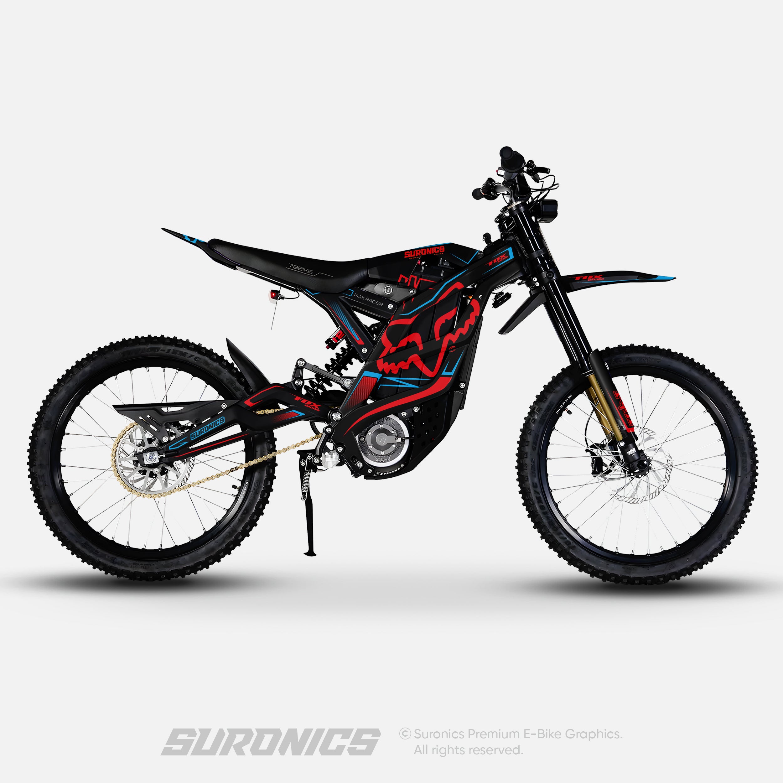 FOX RACER BLACK RED 79Bike Falcon PRO / GT / M Graphics kit