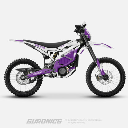HALF WHITE PURPLE Surron Ultra Bee Graphics kit
