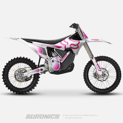 FOX RACER WHITE MAGENTA Stark Varg Graphics kit