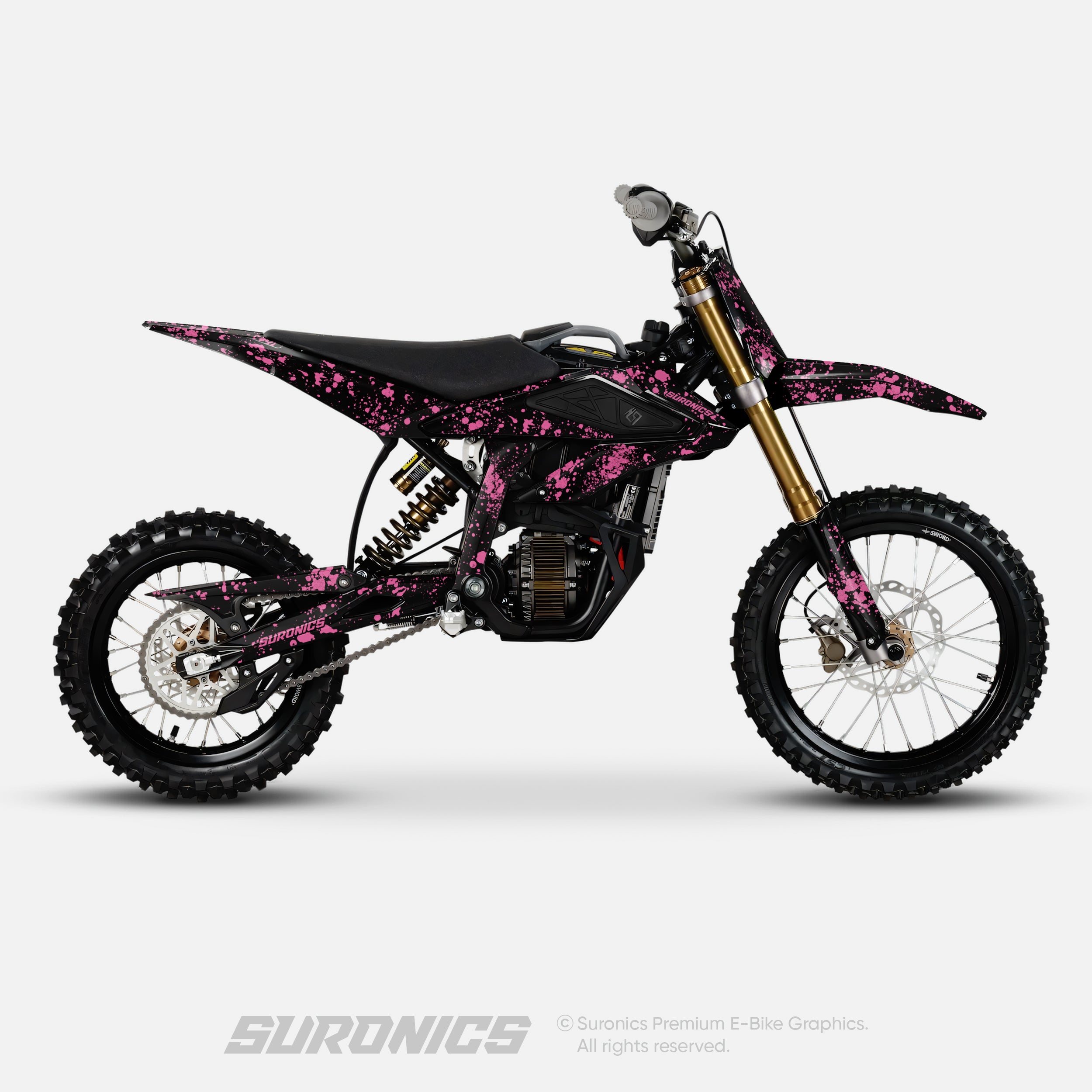 SPLATTER BLACK PINK Surron Hyper Bee Graphics kit