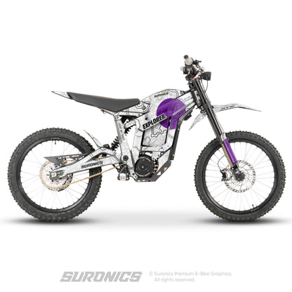 EXPLORER WHITE PURPLE Talaria Sting MX3 MX4 Graphics kit