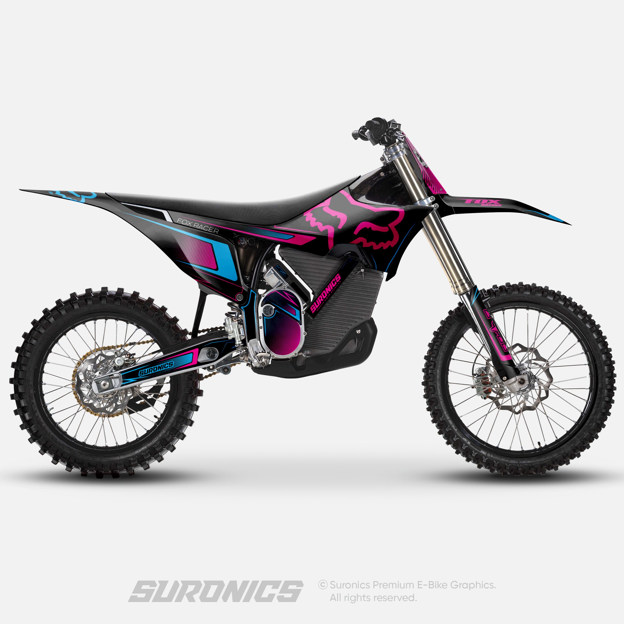 FOX RACER BLACK MAGENTA Stark Varg Graphics kit