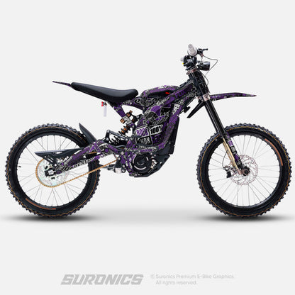 STICKY PURPLE BLACK Surron Light Bee Graphics kit