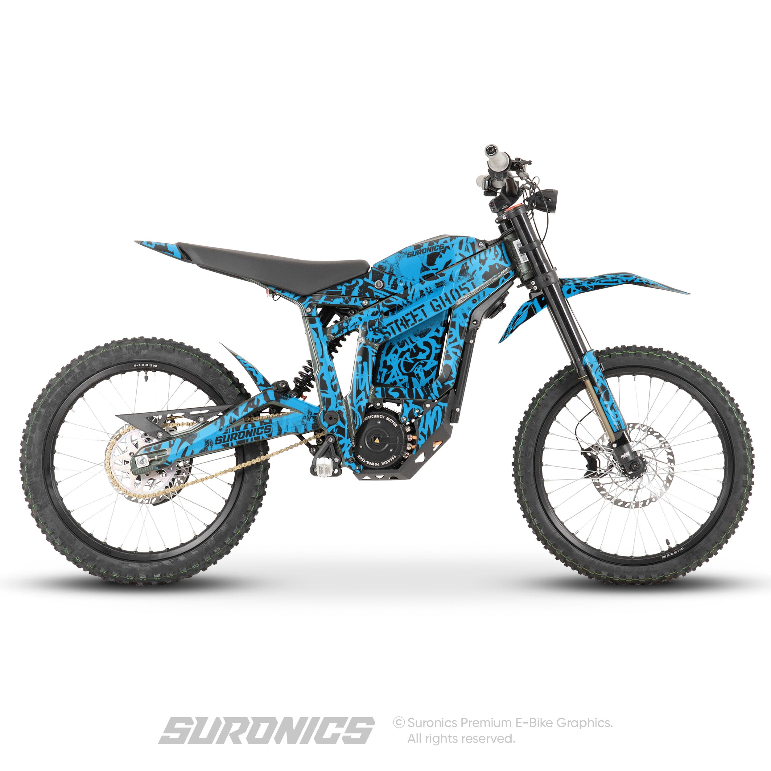 STREET GHOST BLACK CYAN Talaria Sting MX3 MX4 Graphics kit
