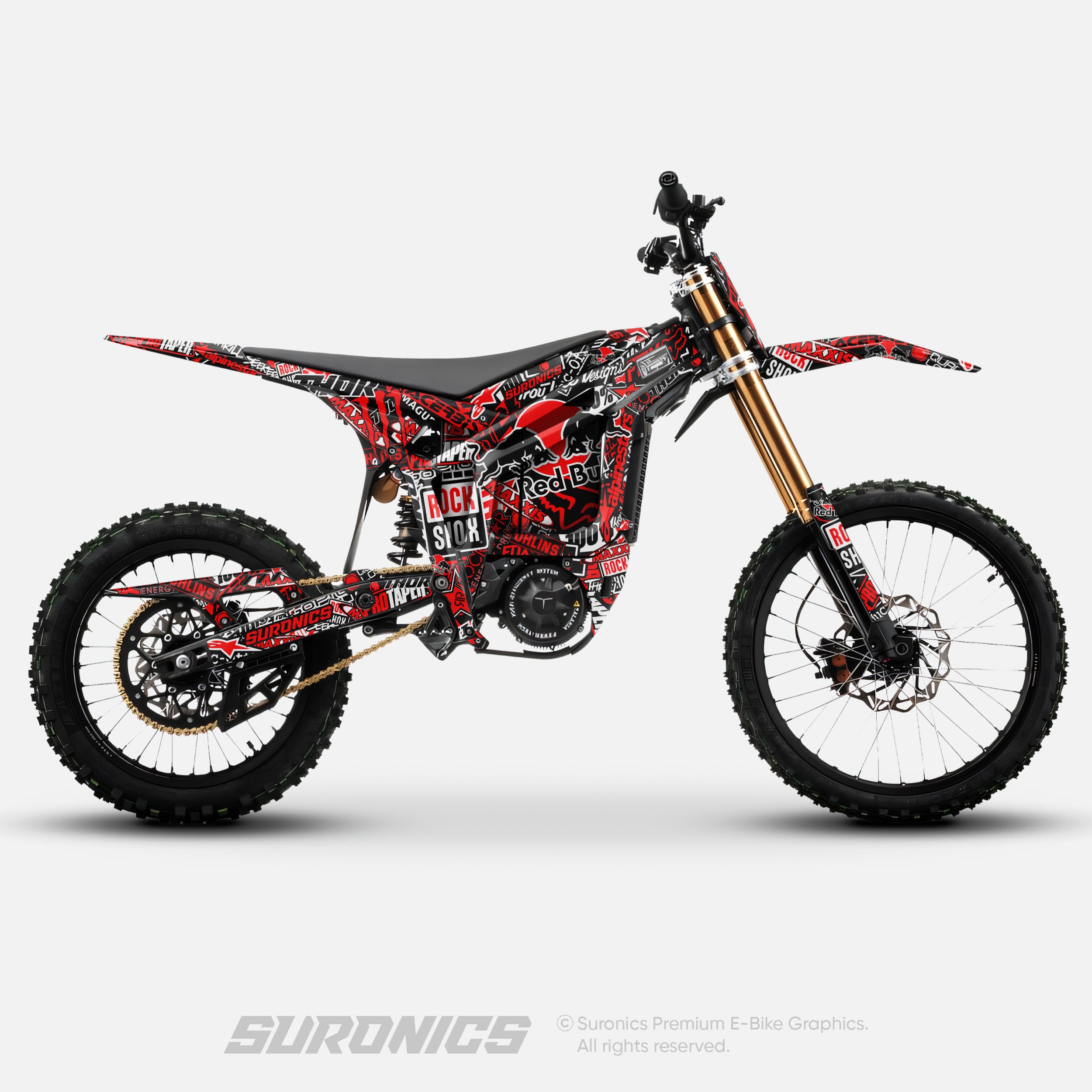 STICKY BLACK RED Talaria Komodo Graphics kit