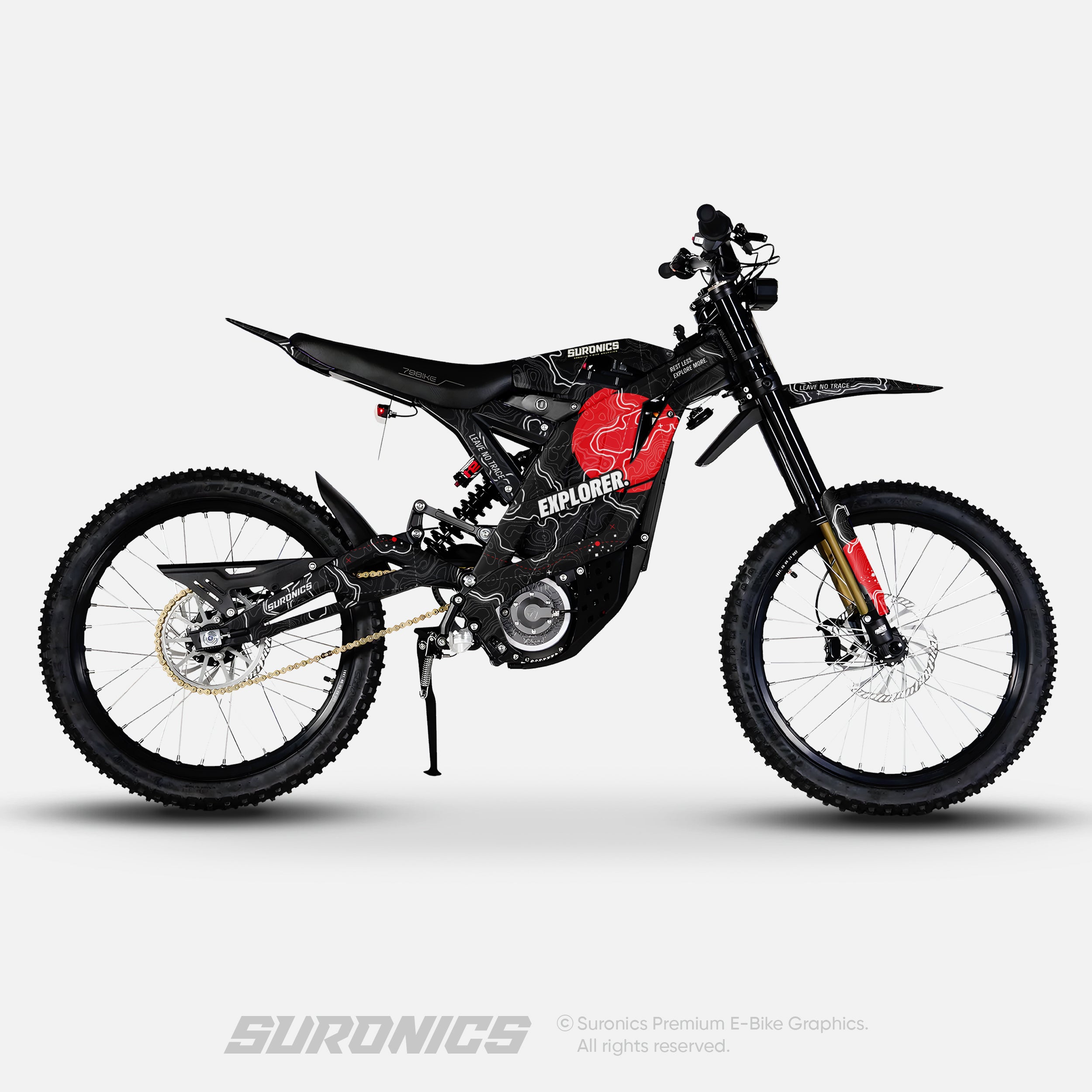 EXPLORER BLACK RED 79Bike Falcon PRO / GT / M Graphics kit